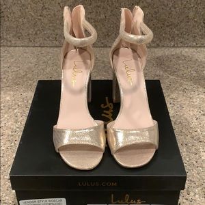 Lulu’s Sidecar Heels in Champagne! Only worn once